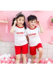 2022 Dinosaur Unicorn Panda Children's Clothing Summer Boys and Girls Clothes Teenagers Kids Suits Boys Sets Girls Outfits