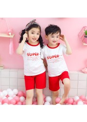 2pcs cotton boys clothes dinosaur animal children clothing sets boys suits kids pajamas summer clothes boys of 10 years