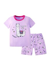 Panda Pajamas for Kids Leopard Unicorn Girls Pajamas Sets Children Sleepwear Cotton Nightwear Homewear for Teen Girls Sets