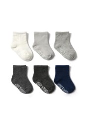 Boys and Girls 6 Pairs Socks 0-6 Years, Cotton, Kids, Non Slip, Short Cut, Elastic Grips, Four Seasons