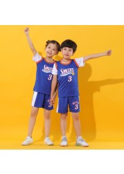 Baby boy basketball uniform outdoor sportswear 3-12 years old girls youth short suit summer children designer clothes set