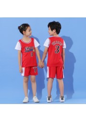 Baby boy basketball uniform outdoor sportswear 3-12 years old girls youth short suit summer children designer clothes set