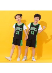 Baby boy basketball uniform outdoor sportswear 3-12 years old girls youth short suit summer children designer clothes set