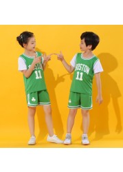 Baby boy basketball uniform outdoor sportswear 3-12 years old girls youth short suit summer children designer clothes set