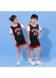 Baby boy basketball uniform outdoor sportswear 3-12 years old girls youth short suit summer children designer clothes set