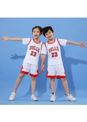 Baby boy basketball uniform outdoor sportswear 3-12 years old girls youth short suit summer children designer clothes set