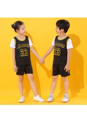 Baby boy basketball uniform outdoor sportswear 3-12 years old girls youth short suit summer children designer clothes set