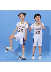 Baby boy basketball uniform outdoor sportswear 3-12 years old girls youth short suit summer children designer clothes set