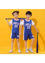 Baby boy basketball uniform outdoor sportswear 3-12 years old girls youth short suit summer children designer clothes set