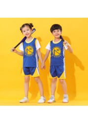 Baby boy basketball uniform outdoor sportswear 3-12 years old girls youth short suit summer children designer clothes set