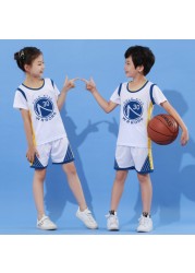 Baby boy basketball uniform outdoor sportswear 3-12 years old girls youth short suit summer children designer clothes set