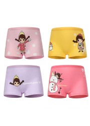 12pcs/lot Design Soft Cotton Girls Panties Cartoon Children Girls Underwear Toddler Kids Boxer Panties Breathable Teenage Briefs