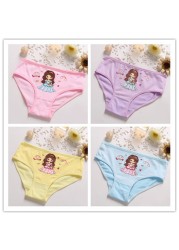 12pcs/lot Design Soft Cotton Girls Panties Cartoon Children Girls Underwear Toddler Kids Boxer Panties Breathable Teenage Briefs