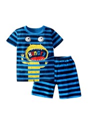 Boy Sets 100 Cotton Children Pajamas Sets Boys Dinosaur Pajamas Sleepwear For 2 To 13 Years Boy Teenager Sets Pajamas Suits