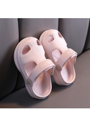 2022 Summer Baby Shoes Children Non -slip Soft Sole Floor Boys Girl Beach Sandals Toddler Kids Home Shoes Flip Flop Sandal