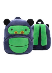 Fashion Children's School Bags 3D Cartoon Print Plush Kids Backpack Kindergarten Boys and Girls School Bags Mini Backpack Book Bag