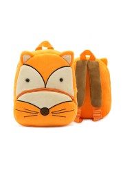 Fashion Children's School Bags 3D Cartoon Print Plush Kids Backpack Kindergarten Boys and Girls School Bags Mini Backpack Book Bag