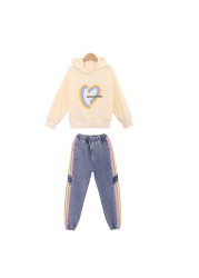 WKPK Girls Clothes Spring Autumn Kids Fashion Tracksuit 4-18 Years Two Pieces Sets T-shirt Pants Comfortable Teenagers Tracksuit