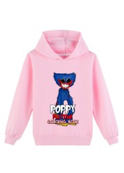 Casey Messi Poppy Play Costume Kids Pullover Hooded Boys Fashion Harajuku Scary Heji Yuuji Sweatshirt Girls Horror Clothes