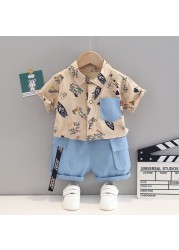 New summer baby clothes suit children boys fashion casual shirt shorts 2pcs/sets baby sport costume infant kids tracksuit