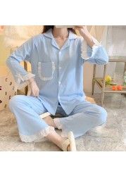 ملابس نوم النساء ملابس الرضاعة الطبيعية الحوامل بيجاما مجموعة Homewear ربيع الخريف ملابس أمومة الزي القطن الحمل التمريض