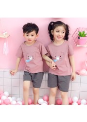 Boys and Girls Children Sleepwear Kids Nightwear Boys Sets for Homewear Teen Pajamas Sets Pajamas for Adults Summer Clothes