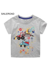 Seieroad Summer T-shirt Cotton Short Sleeve T-shirt Cartoon Dinosaur T-shirt Kids T-shirt Baby Girls Boys Kids Tops