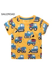 Seieroad Summer T-shirt Cotton Short Sleeve T-shirt Cartoon Dinosaur T-shirt Kids T-shirt Baby Girls Boys Kids Tops