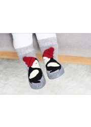 baby indoor sock shoes newborn baby socks winter thick terry cotton baby girl sock with rubber soles infant animal funny sock