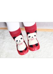 baby indoor sock shoes newborn baby socks winter thick terry cotton baby girl sock with rubber soles infant animal funny sock