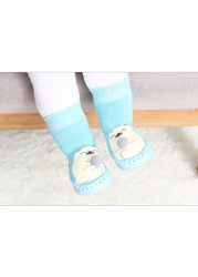 baby indoor sock shoes newborn baby socks winter thick terry cotton baby girl sock with rubber soles infant animal funny sock