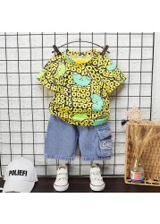 New Boys Clothes Summer Newborn Baby Girl Clothes Children Cartoon Sport T-shirt + Shorts 2pcs/set Infant Costume Kids Tracksuit