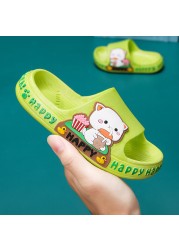 Children's slippers summer cartoon cute anti-skid soft bottom small children's room bath boys and girls home baby cold slippers