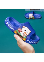 Children's slippers summer cartoon cute anti-skid soft bottom small children's room bath boys and girls home baby cold slippers