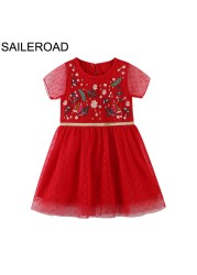 Glieroad 2-8 Years Baby Girls Cute Unicorn Princess Dress Girl Summer Short Sleeve Dresses Kids Clothes Children Suits