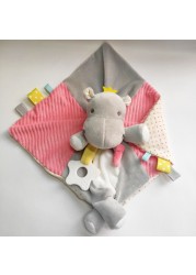 Baby Comforter Soothing Towel Rabbit Elephants Hippo Cow Plush Stuffed Toys Soft Sleeping Toy Appease Blanket With Bell Teether