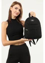 Black 2-compartment backpack