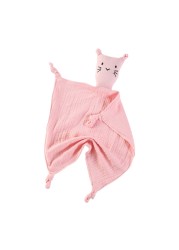 Baby Soother Appease Towel Bib Soft Animal Cats Doll Teether Infant Comfort Sleeping Nursing Cuddling Blanket Toys Shower