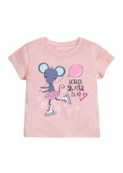 Little Maven 2022 Baby Girls New Fashion Tops Lovely Cartoon Rabbit Cotton T-shirt Soft and Comfort For Kids 2-7 Years