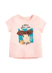 Little Maven 2022 Baby Girls New Fashion Tops Lovely Cartoon Rabbit Cotton T-shirt Soft and Comfort For Kids 2-7 Years