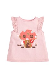 Little Maven 2022 Baby Girls New Fashion Tops Lovely Cartoon Rabbit Cotton T-shirt Soft and Comfort For Kids 2-7 Years