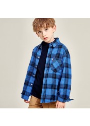 2022 New High Quality Boys Casual Long Sleeve Plaid Button Down Shirt Classic Casual Shirt For Kids (6-16 Years)