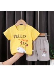 Seieroad Children's Summer Clothes Dinosaur Boys Cartoon T-shirt T-shirt + Pants Kids Clothes Short Sleeve Teenage Clothing Set Tracksuit