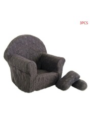 3pcs/set Newborn Baby Posing Mini Sofa Arm Chair Pillows Infant Photography Props Photo Accessories