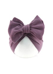 طفل كبير Bowknot الهند قبعة أغطية الرأس بلون قبعة قبعة لطيف القوس القطن مطاطا عمامة عقال للأطفال الرضع حديثي الولادة