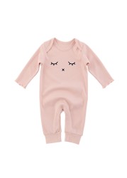 Spring Newborn Infant Baby Boys Girls Romper Long Sleeve Overalls Cotton Jumpsuit Newborn One Piece Clothes