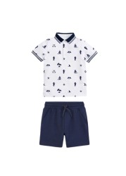 Fashion Clothing Summer Boys Sets Kids Printing T-shirts Cotton Shorts Suits Children Animal Tops Elastic Waist Pants Suit 2-7Y