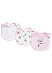 3pcs set cotton cartoon baby bib baby bib print bib snap button saliva towel