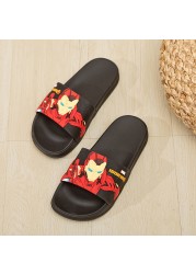 Disney new boy's shoes non-slip bathroom large children's beach one word slippers