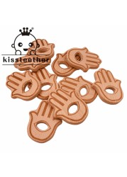 Kisstether 10pcs/lot Food Grade Beech Wood Teething Baby Teether Baby Toys Diy Making Wooden Rings Teething Toy